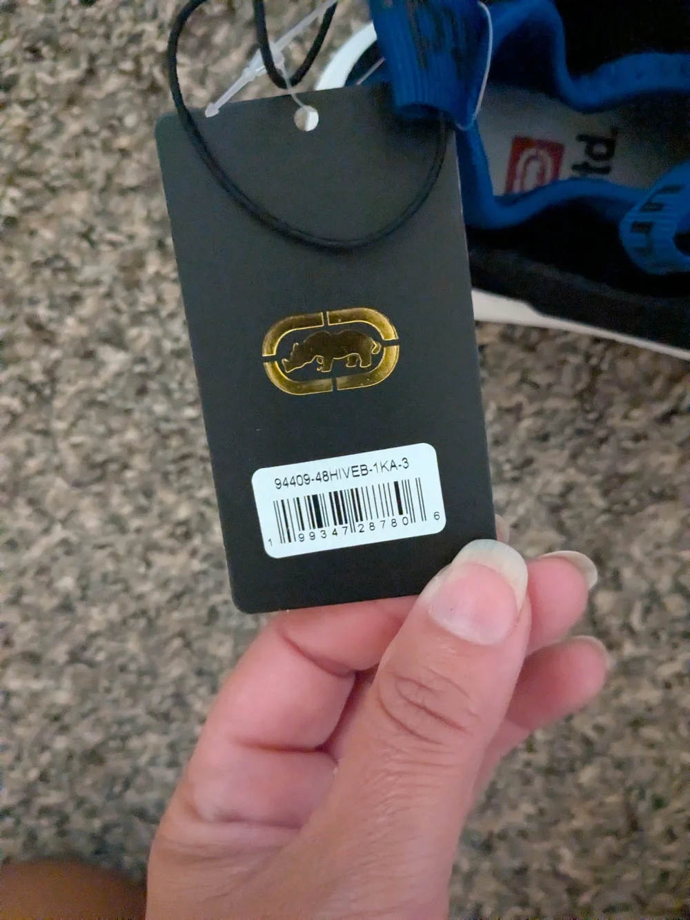 Ecko Unlimited Black & Blue Kids Slip-On Sneakers